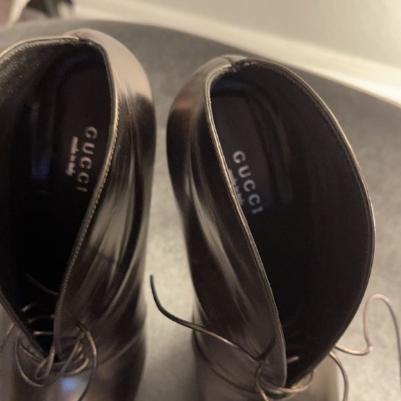 Gucci, Beautiful metallic bronze booties, 5” heels - Picture 6 of 7